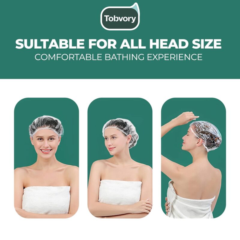 EZ Disposable Bouffant Hair Caps – 100pcs White - Image 4