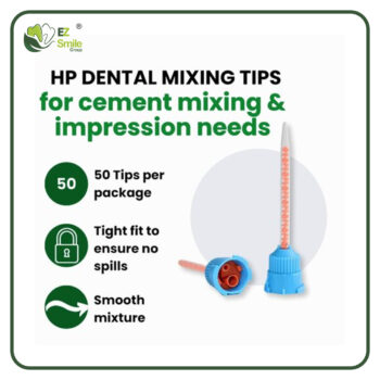 EZ Dental Mixing Tips for Dental Impression Mixing- 50Pcs, Yellow