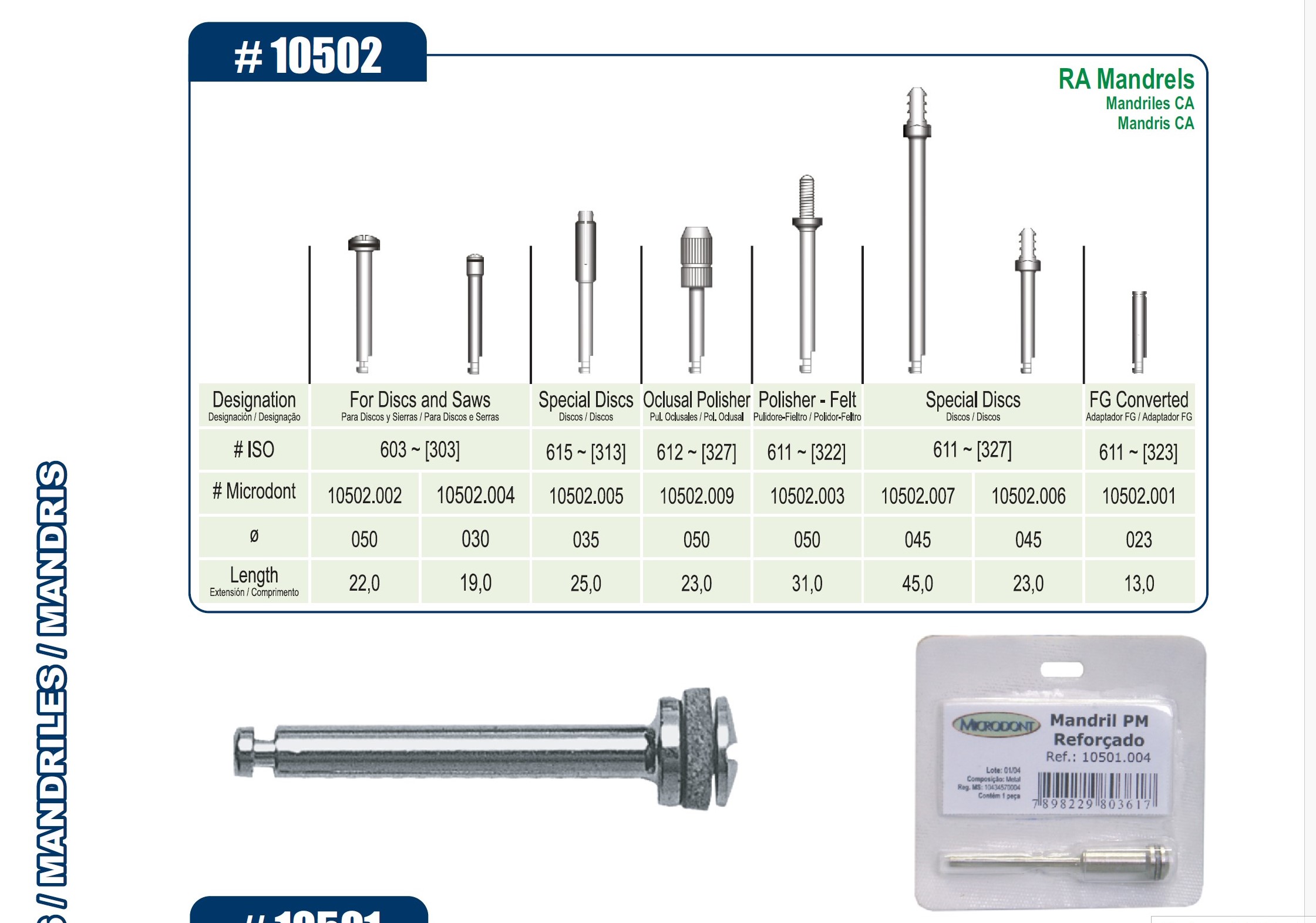 EZ HP Lab Screw Mandrels - Low Speed Handpiece - Image 2