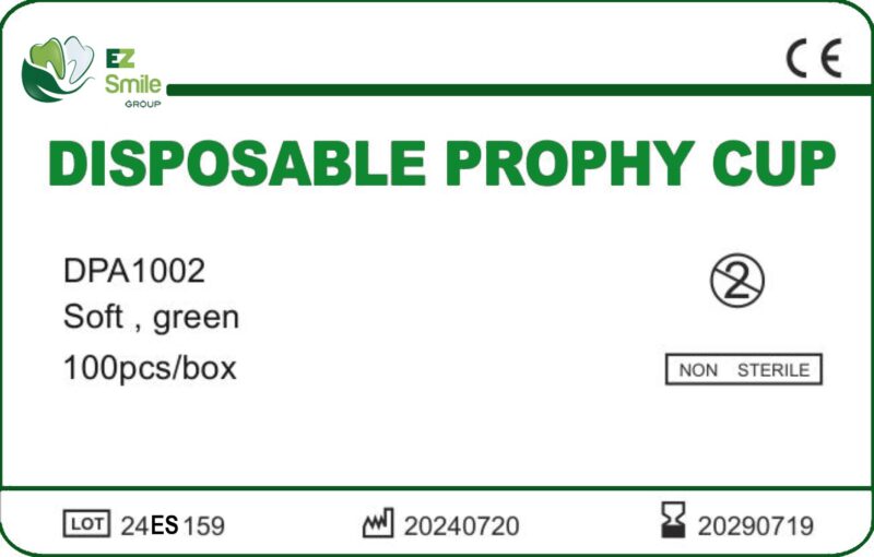 EZ Dental Prophy Cups – Green, 100 pcs - Image 7