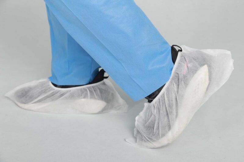 EZ Shoe Covers Disposable Non-Slip, Recyclable (White) 100/Pack (50 Pairs) - Image 2