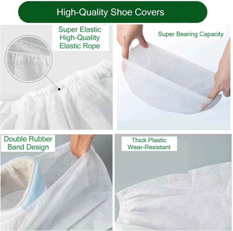 EZ Shoe Covers Disposable Non-Slip, Recyclable (White) 100/Pack (50 Pairs) - Image 5