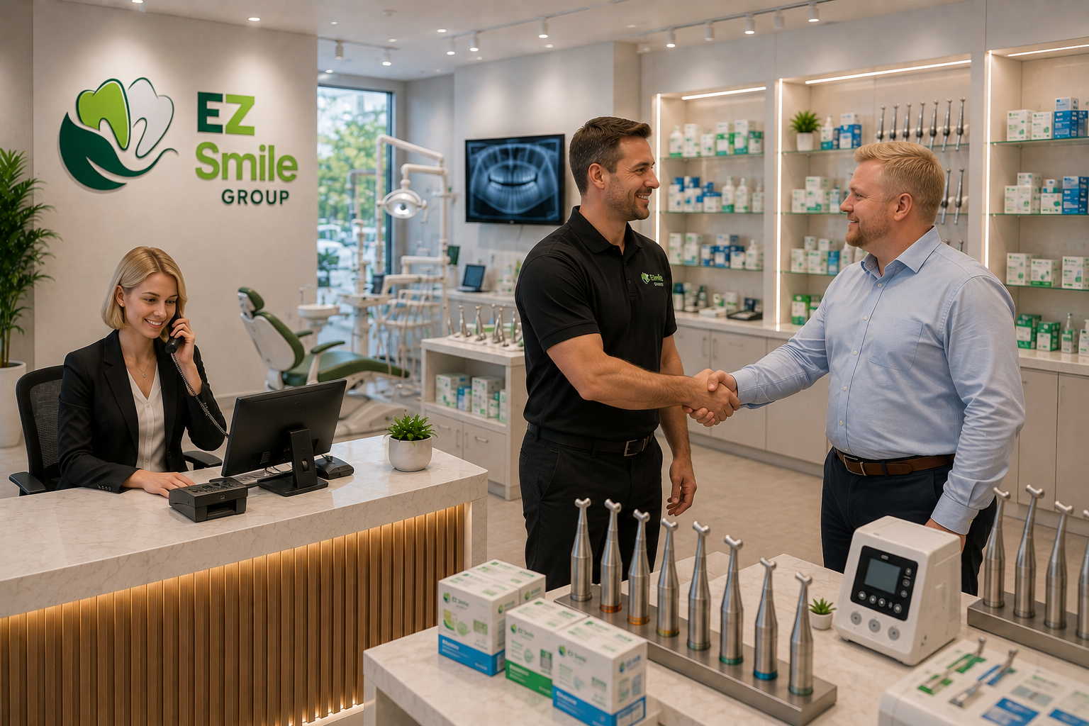 EZ Smile Manufacturing Group Canadian dental products manufacturer and supplier showroom